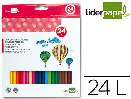 24 lápices de colores Liderpapel